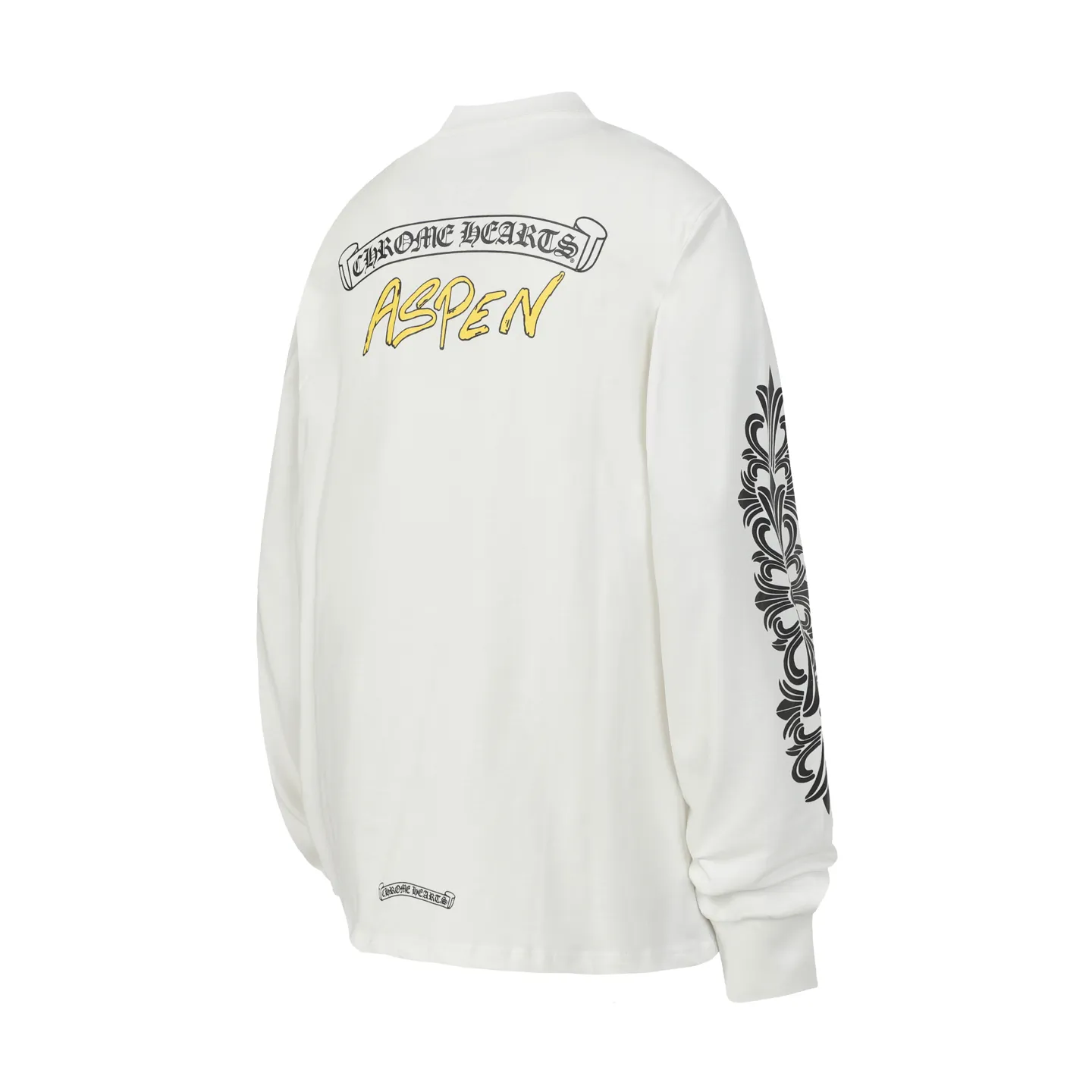 P160 #K2117 cross-border model. Those who pursue quality, please do not place an order. -Chrome Hearts/Chrome Hearts 23ss Sanskrit printed popular long-sleeved T-shirt -High weight, high density and high quality. The wool is soft, delicate and skin-friendly. It feels soft and silky. It has excellent warmth and skin-friendly properties. XL